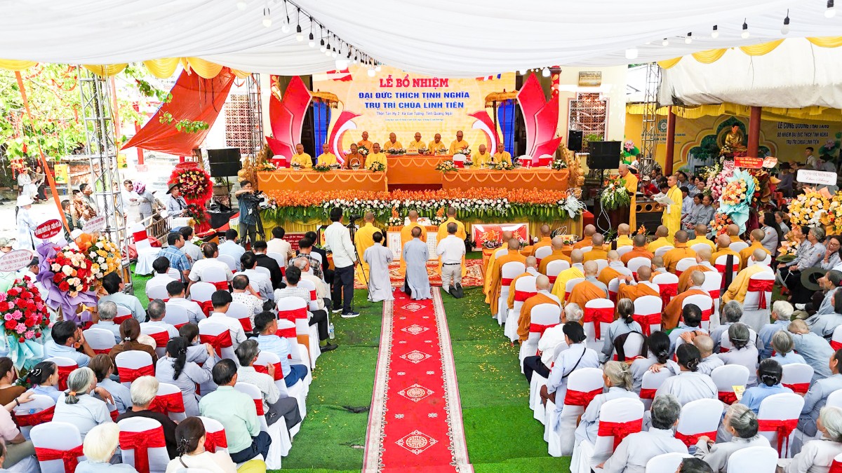 Toàn cảnh lễ bổ nhiệm trụ trì chùa Linh Tiên