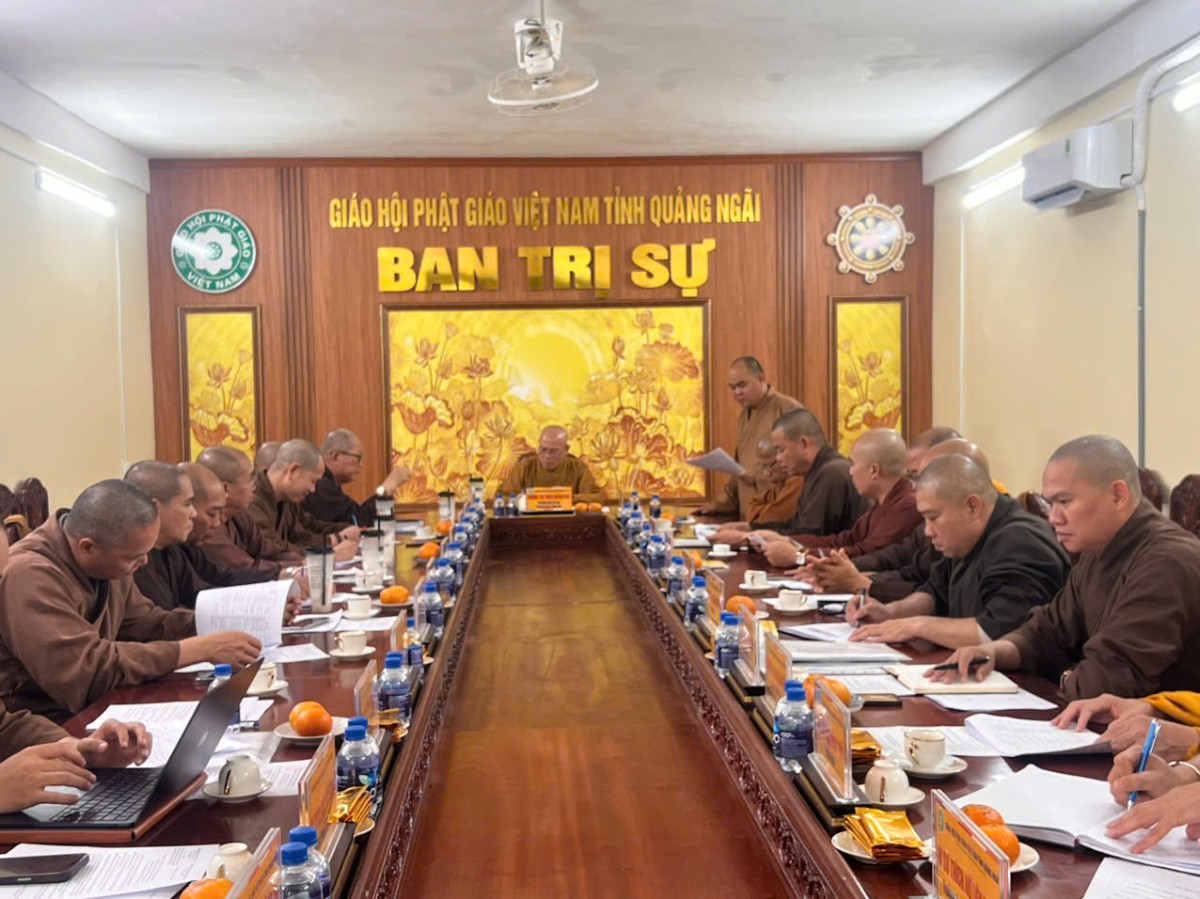 Toàn cảnh phiên họp Ban Trị sự Phật giáo Quảng Ngãi