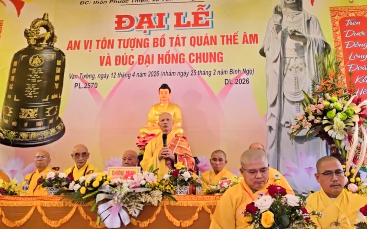 Nghi thức an vị tôn tượng Quán Thế Âm