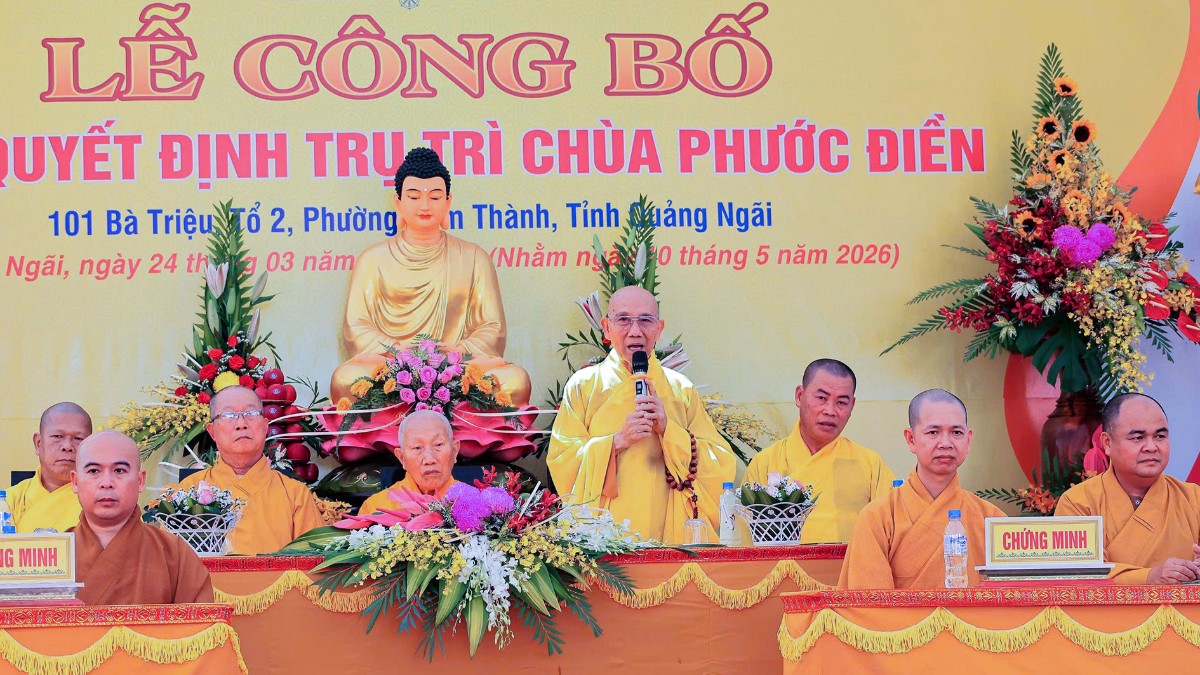 Chư Tôn đức chứng minh tham dự lễ bổ nhiệm trụ trì chùa Phước Điền
