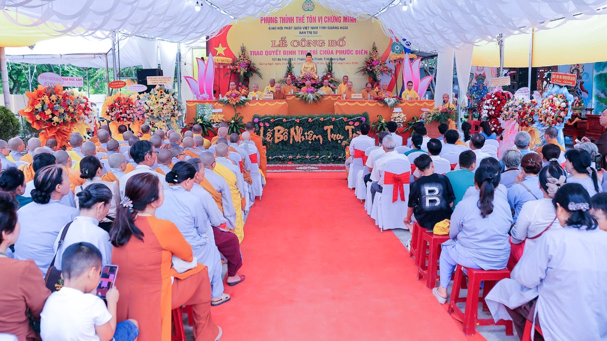 Lễ bổ nhiệm trụ trì chùa Phước Điền tỉnh Quảng Ngãi