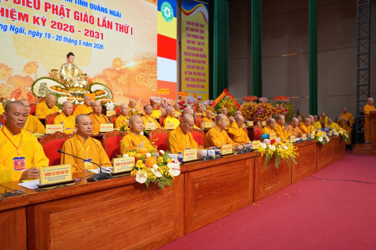 Đoàn Chủ tọa Đại hội Phật giáo tỉnh Quảng Ngãi