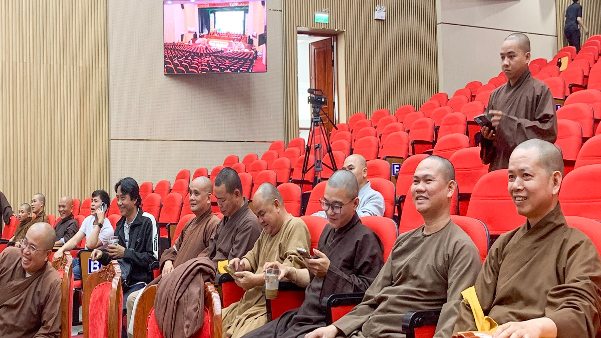 Không gian hội trường Đại hội Phật giáo tỉnh Quảng Ngãi