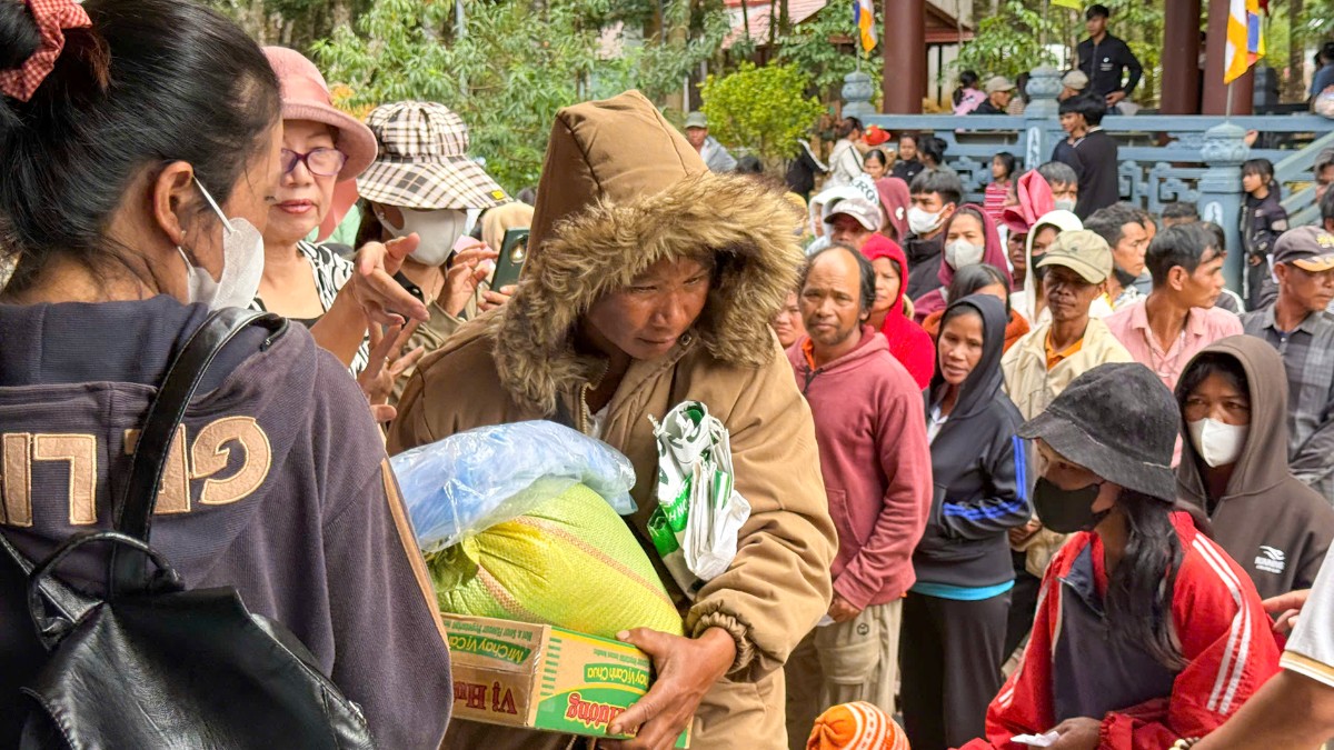 Không khí chương trình từ thiện tại chùa Khánh Lâm