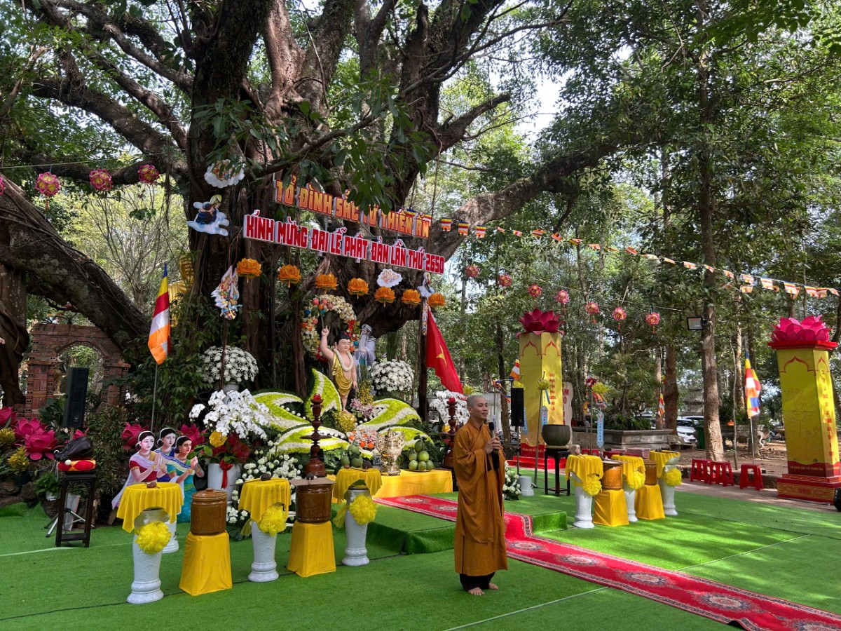 Đại đức Thích Đồng Hạnh thuyết pháp tại Đại lễ Phật đản